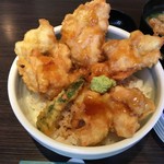 和食ダイニング 粋醸 - 地養鶏の天丼アップ