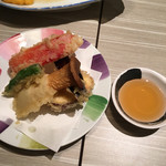 玄蕎麦 野中 - 小さな天麩羅、野菜。