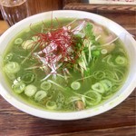 軍鶏ラーメン美幸 - 軍鶏塩抹茶ラーメン800円