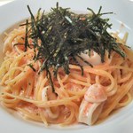 T-ｓｍｉｌｅ - イカとメンタイコクリームのパスタ