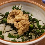 北海道らーめん 坊や - 山わさび肉飯。