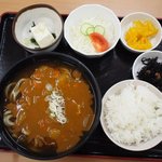 まんぷく亭　 - カレーうどん定食（500円）