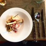 Ikan Restaurant and Bar - Entree: Camilan ikan Grilled mined fish sate, prawn with dabu-dabu, squid sate with papaya and ginger salad