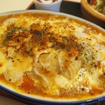 喫茶あかねや - 新タマネギとトマトの焼きカレーアップ