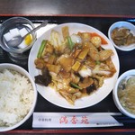 満香苑 - 八宝菜定食 ７８０円(税込)(2017年2月17日撮影)