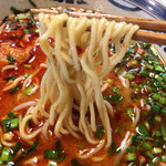 ラーメン･餃子 ハナウタ - 【2017年02月】限定の、麻辣香湯の麺アップ。