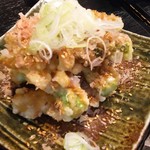 手打ちそば八轟 - 春アスパラ天