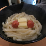 本格さぬきうどん　穂乃香 - 嫁、息子が頼んでた釜玉バター明太(2玉)