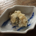 遊登里庵 - 焼酎のアテ（わさび漬け）