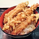 ぎおん 天ぷら 天周 - 『ミックス天丼』～!! 穴子２本と大海老１本～♪( ^o^)ﾉ