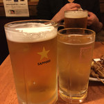 きんちゃん家 - 生ビール メガジョッキ 1,000円