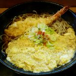 そば処 大和 - 海老天とじそばのアップ
