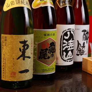 銘酒と並び、九州地酒もご用意