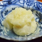 富小路 やま岸 - 唐墨餅の天ぷら・河豚白子の天ぷら