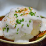 富小路 やま岸 - ふぐ、白子、ポン酢のジュレ