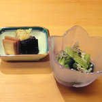 赤坂 詠月 - 小鉢と香の物