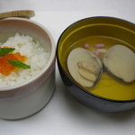 伊豆網代温泉　松風苑 - いくら御飯と蛤吸い物（元日夜）