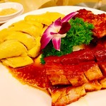 Ngan Dinh Restaurant - 『焼味倂盤』様（蒸し鶏、照焼きの盛り合わせ）