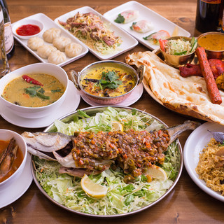 南アジア料理を堪能 エスニックセット Ethnic Set アジアンダイニング ベイリーフ 西１８丁目 インド料理 食べログ