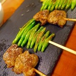 創作鉄板串 大将 - 金針菜と鶏ハート