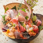 Luxurious sashimi platter