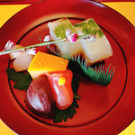 Kyouryourikinobu - 鯛の押し寿司