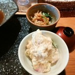 ひで味 - イモサラダ＆千切大根とほうれん草のおひたし