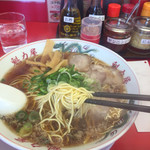 ラーメン魁力屋 - 特製醤油（大）背脂少なめ麺固め