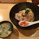 饗 くろ喜 - 「浅蜊白湯つけそば」1200円