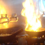 ラーメンふくべ - 厨房の火