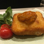 日名田 - 自家製クリームコロッケ雲丹醤のせ