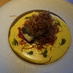 楽膳やまもと - スズキのサフランソース