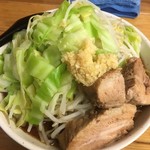 麺屋 玲 - ラーメン並、野菜増しニンニク少な目