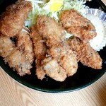 とんかつ春 - カキフライ
                                なんちゅー数だ！！