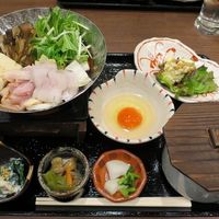 あなごと日本酒 なかむら - あなごと鶏ハラミのすき焼き鍋定食 ９８０円