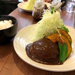 洋食ますだ - 今回はハンバーグ定食です（２０１７．２．２８）