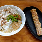 合田うどん - 味噌豚かけとちくわ天