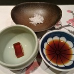 すし 市松 - 醤油､塩､ポン酢ジュレ