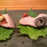 すし 市松 - 造り　きんめ炙り