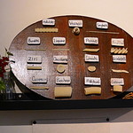 アクア チプレッソ - パスタの種類がわかり易く飾ってます