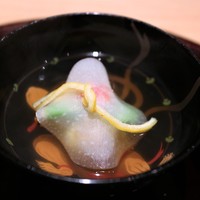 十三蔵 - 椀物　牡蠣真薯 薄針大根 