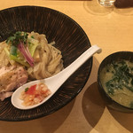 饗 くろ喜 - 浅蜊白湯つけそば（1,200円）※季節の限定 2017.2