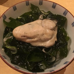 饗 くろ喜 - 牡蠣わかめご飯（300円／饗 くろ㐂） 2017.2