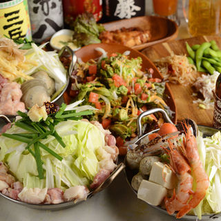 10名様以上で花束かケーキをサービスします 2時間飲み放題付 選べる鍋も付いたカジュアルコース 全7品 送別会 歓迎会など各種ご宴会に 平日2 5時間 もっつん 中野本店 中野 居酒屋 食べログ