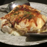 鱈の白子、玉子のせ