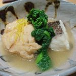 みこころや - 筍の飛竜頭、真鯛、京都菜の花の炊き合わせ