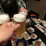 料理民宿 田崎荘 - 生ビールで乾杯
