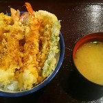 Tendon Tenya - 桜海老天丼(味噌汁付き)