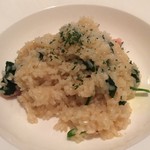 Trattoria Pieno - ほうれん草とベーコンのリゾット