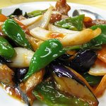 台湾料理 旺勝 - 豚肉となすの炒め